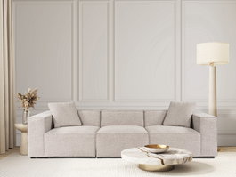 Atelier Del Sofa Lora 3 Seater - Mocha